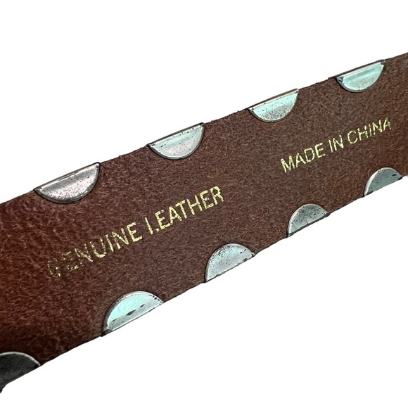 PLENTY by Tracy Reese Leather Belt Cream Black  Sz M - Picture 3 of 10